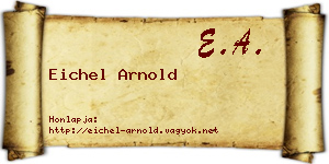 Eichel Arnold névjegykártya